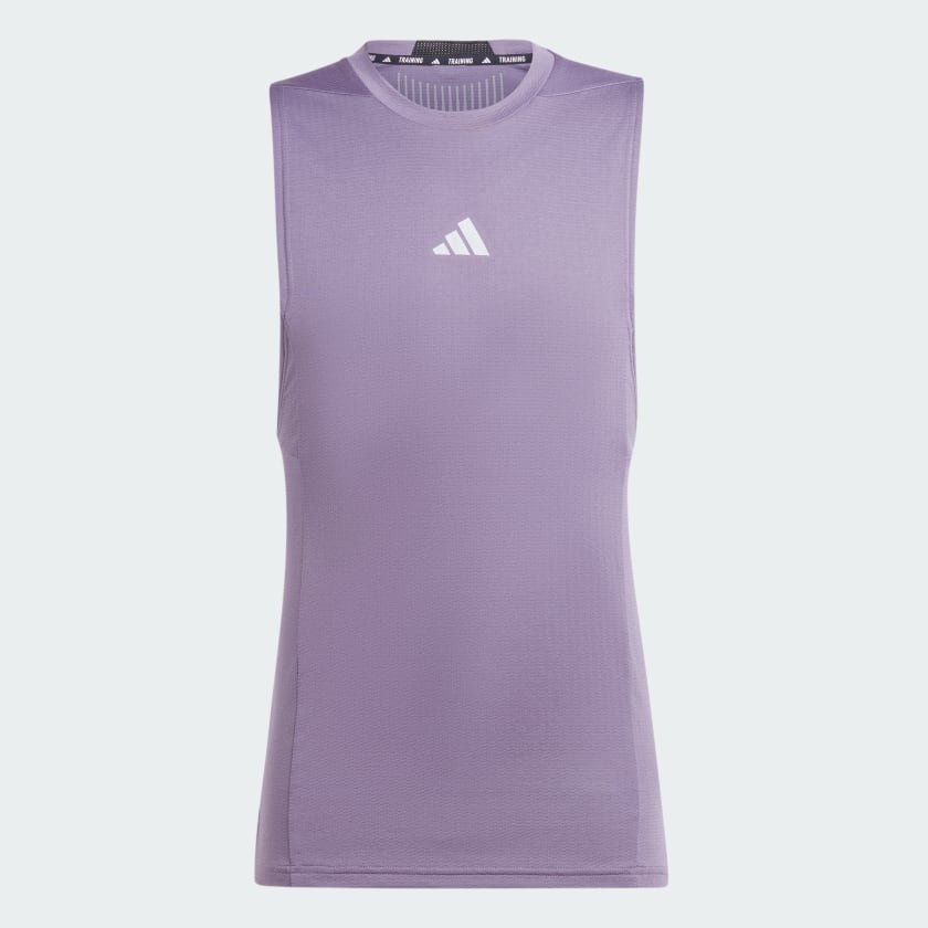 رکابی ورزشی بنفش مدل آدیداس DESIGNED FOR TRAINING WORKOUT HEAT.RDY TANK TOP