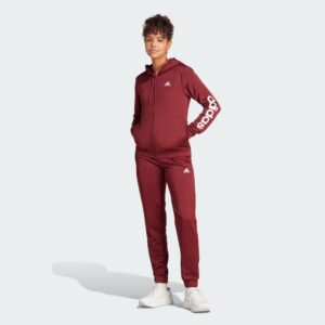 ست ورزشی قرمز آدیداس مدل LINEAR TRACKSUIT