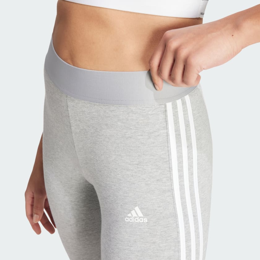 شلوار ساق بلند 3 خط، خاکستری آدیداس مدل 3 STRIPES LEGGINGS