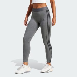 شلوار ساق بلند 3 خط، خاکستری تیره آدیداس مدل 3 STRIPES LEGGINGS