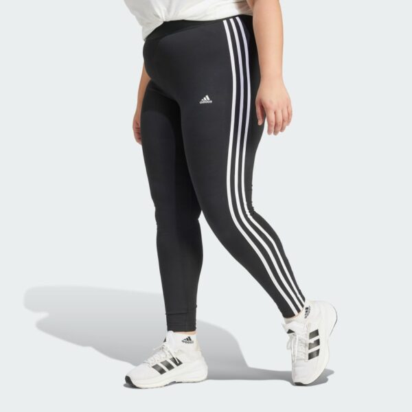 شلوار ساق بلند 3 خط، مشکی آدیداس (سایز بزرگ ) مدل 3 STRIPES LEGGINGS