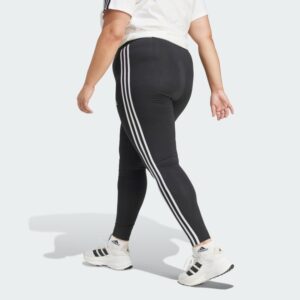 شلوار ساق بلند 3 خط، مشکی آدیداس (سایز بزرگ ) مدل 3 STRIPES LEGGINGS