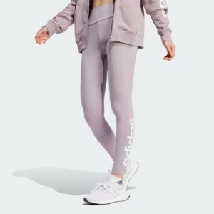 شلوار ساق بلند آرم دار صورتی آدیداس مدل HIGH-WAISTED LOGO LEGGINGS