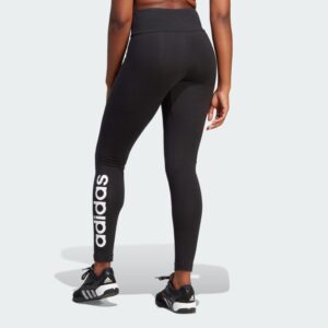 شلوار ساق بلند آرم دار مشکی آدیداس مدل HIGH-WAISTED LOGO LEGGINGS