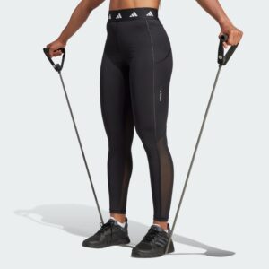 شلوار ساقدار ورزشی مشکی آدیداس مدل TECHFIT STASH POCKET FULL-LENGTH LEGGINGS