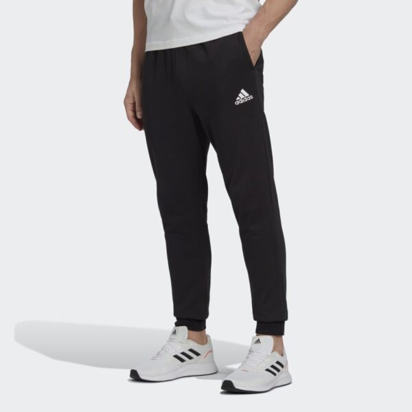 شلوار مشکی آدیداس مدل ESSENTIALS FLEECE REGULAR TAPERED JOGGERS