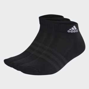 پک 3 جفتی جوراب ساق کوتاه 3 رنگی زمینه مشکی آدیداس مدل CUSHIONED SPORTSWEAR ANKLE