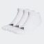 پک 3 جفتی جوراب ساق کوتاه سفید، مشکی آدیداس مدل CUSHIONED LOW-CUT SOCKS 3 PAIRS