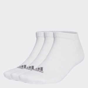 پک 3 جفتی جوراب ساق کوتاه سفید، خاکستری آدیداس مدل CUSHIONED LOW-CUT SOCKS 3 PAIRS