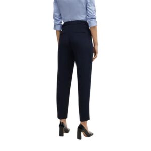 شلوار زنانه سرمه ای هوگو باس مدل BELTED REGULAR-FIT TROUSERS