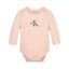 بادی آستیندار بچگانه صورتی کلوین کلین مدل Newborn Logo Bodysuit