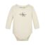 بادی آستیندار بچگانه خاکستری کلوین کلین مدل Newborn Logo Bodysuit