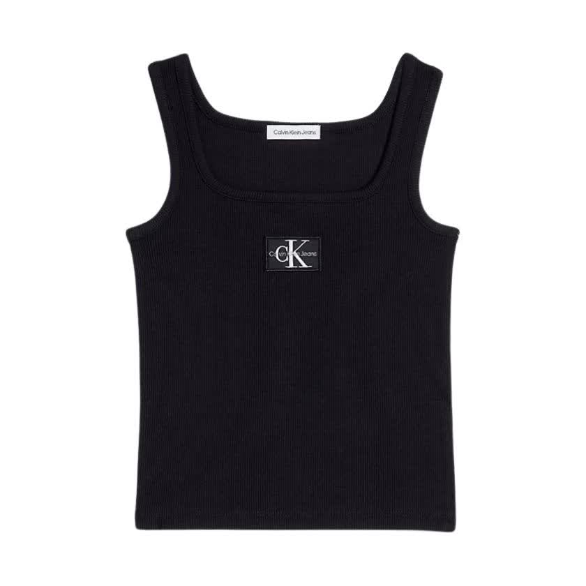 تاپ نوجوانی دخترانه مشکی کلوین کلین Ribbed Cotton Tank Top