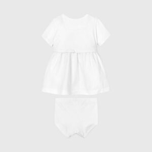 دامن بچگانه سفید کلوین کلین مدل Newborn Monogram Dress Set