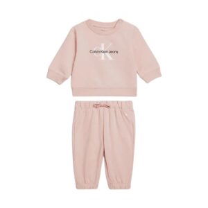 ست بچگانه بنفش کلوین کلین مدل Newborn Logo Terry Tracksuit