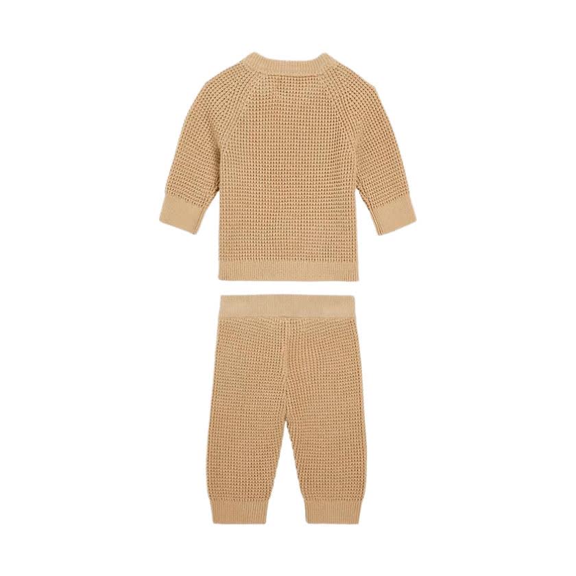 ست بچگانه خاکی کلوین کلین مدل Newborn Knitted 2-Piece Set