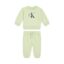 ست بچگانه سبز کم رنگ کلوین کلین مدل Newborn Logo Terry Tracksuit