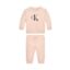 ست بچگانه صورتی کلوین کلین مدل Newborn Logo Terry Tracksuit