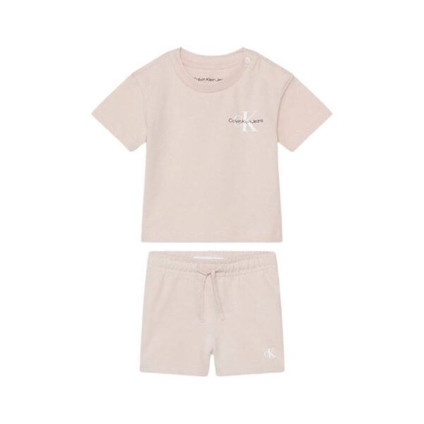 ست بچگانه صورتی کلوین کلین مدل Newborn T-Shirt And Shorts Set