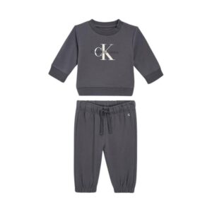 ست بچگانه مشکی کلوین کلین مدل Newborn Logo Terry Tracksuit