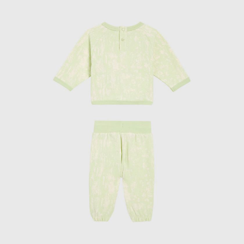 ست بچگانه چاپی سبز کلوین کلین مدل Newborn Printed Tracksuit