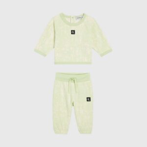 ست بچگانه چاپی سبز کلوین کلین مدل Newborn Printed Tracksuit