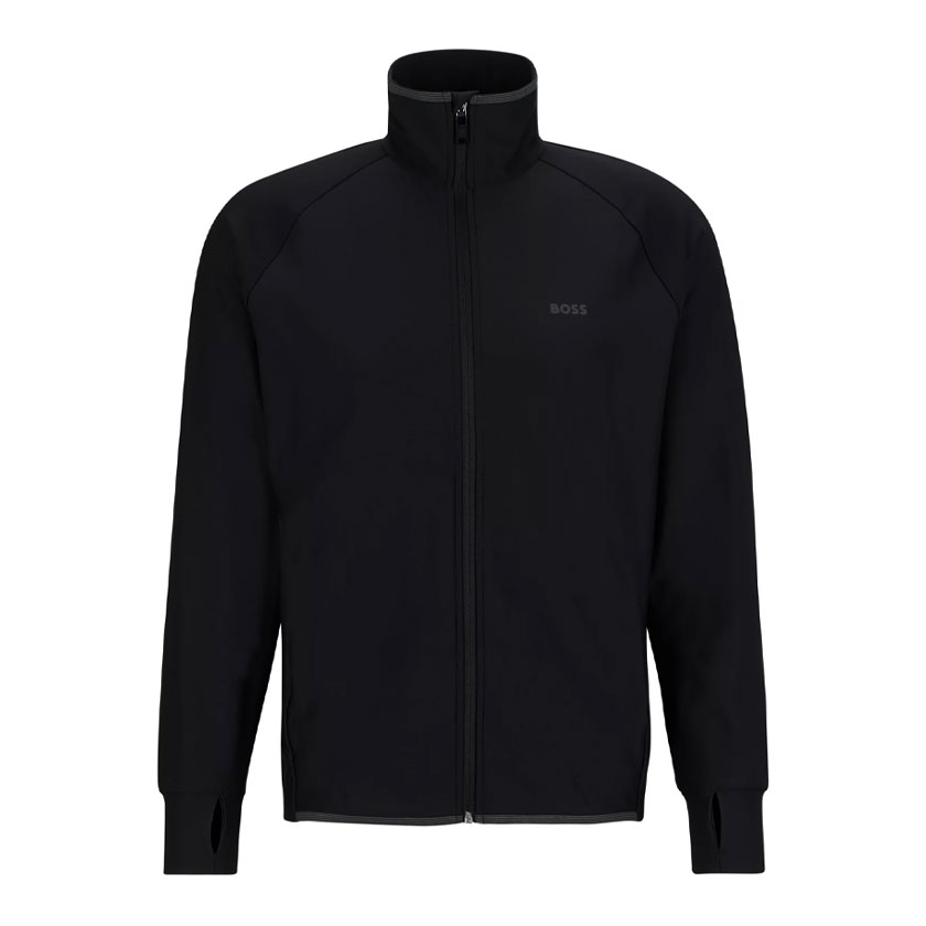 سویشرت مردانه مشکی هوگو باس مدل ZIP-UP SWEATSHIRT WITH