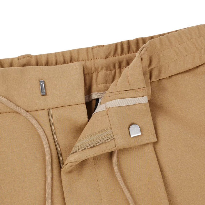 شلوار بندکشی مردانه بژ هوگو باس مدل DRAWSTRING TROUSERS