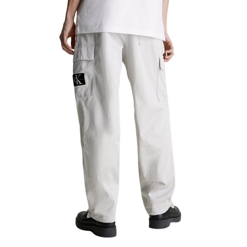 شلوار مردانه سفید کلوین کلین مدل Cotton Twill Cargo Pants