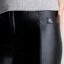 شلوار نوجوانی دخترانه مشکی کلوین کلین مدل Coated Spacer Flared Trousers