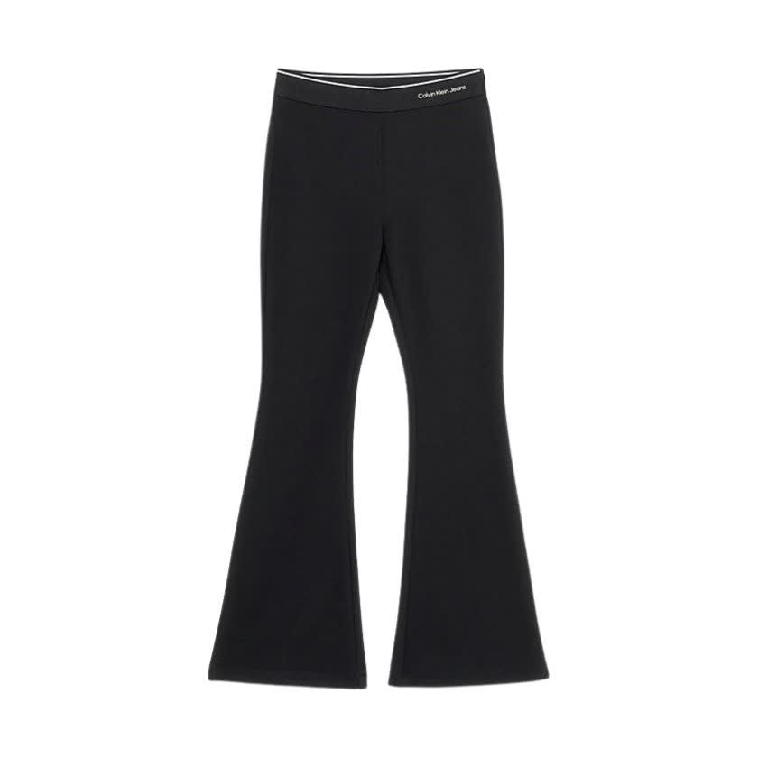 شلوار نوجوانی دخترانه مشکی کلوین کلین مدل Punto Milano Flared Trousers