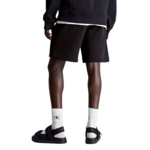 شلوارک مردانه مشکی کلوین کلین مدل Monogram Fleece Jogger Shorts