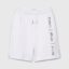 شلوارک نوجوانی سفید کلوین کلین مدل Relaxed Logo Terry Jogger Shorts