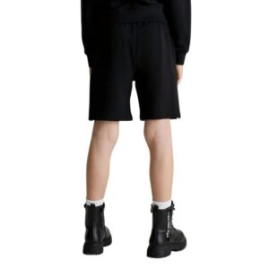 شلوارک نوجوانی مشکی کلوین کلین مدل Relaxed Logo Terry Jogger Shorts