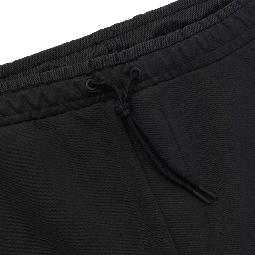 شورت مردانه مشکی هوگو باس مدل COTTON-BLEND SHORTS WITH 3D-MOULDED LOGO