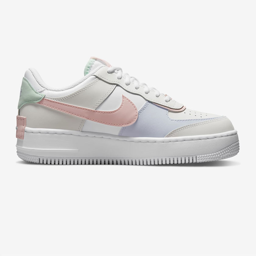 کفش جردن زنانه خاکستری، سبز کم رنگ نایک مدل Nike Air Force 1 Shadow