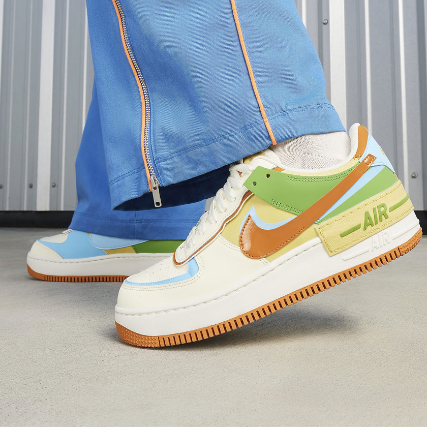 کفش جردن زنانه رنگی نایک مدل Nike Air Force 1 Shadow