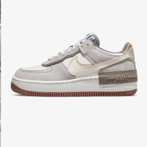 کفش جردن زنانه سفید، خاکستری نایک مدل Nike Air Force 1 Shadow