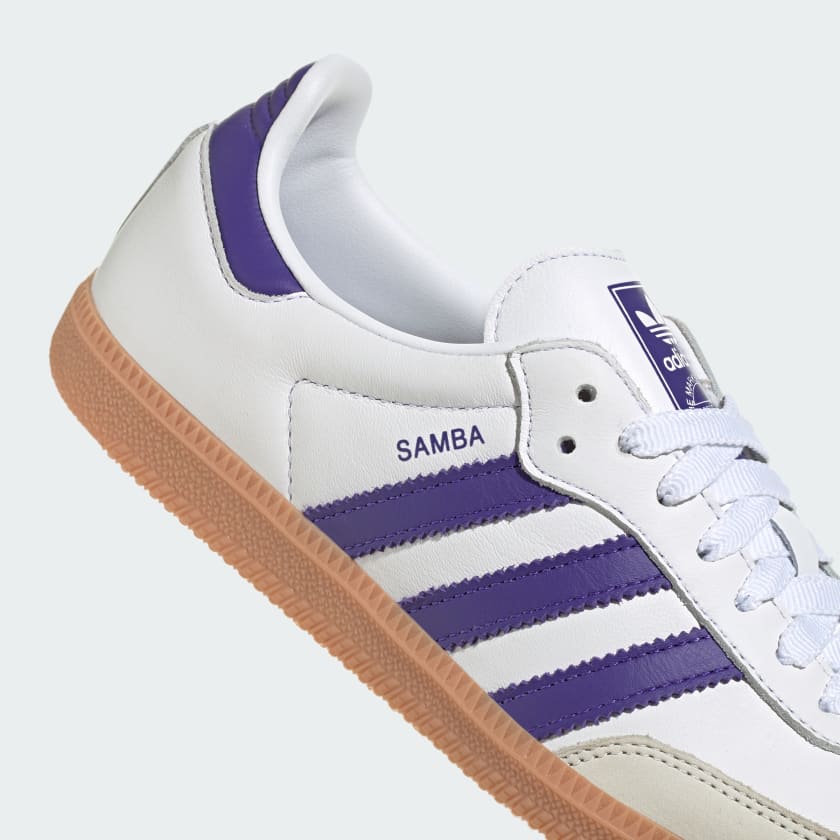 کفش سفید، بنفش آدیداس مدل SAMBA OG SHOES