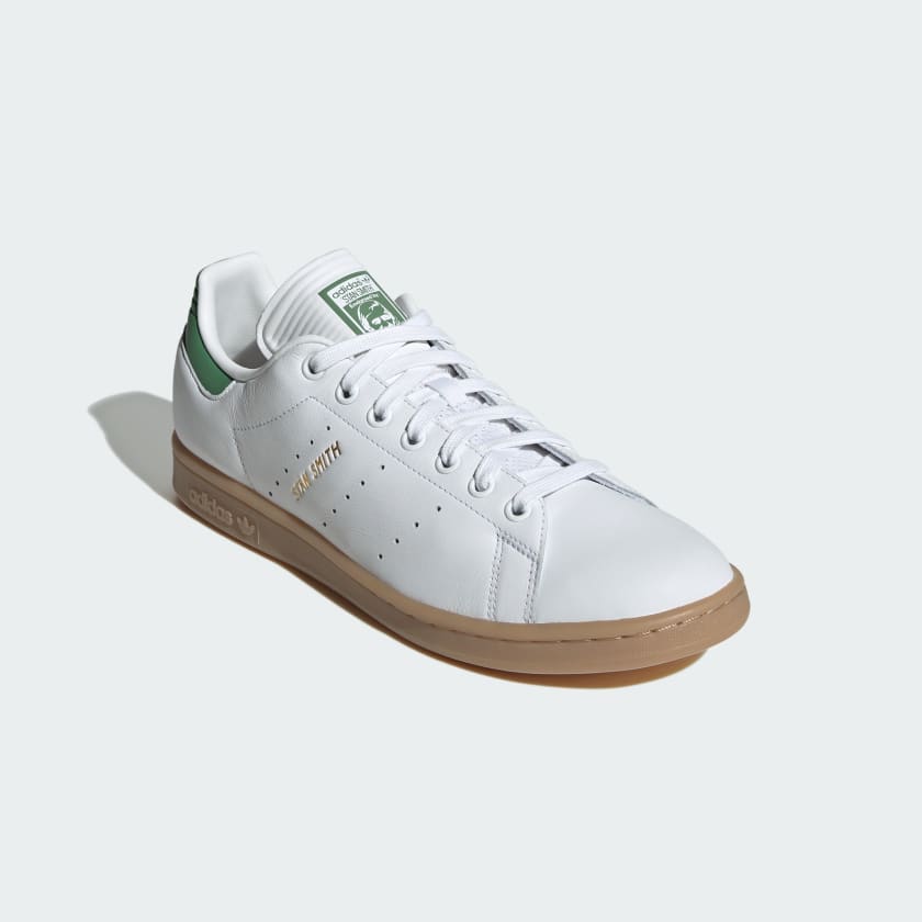 کفش سفید، سبز با زیره صمغی آدیداس مدل STAN SMITH SHOES