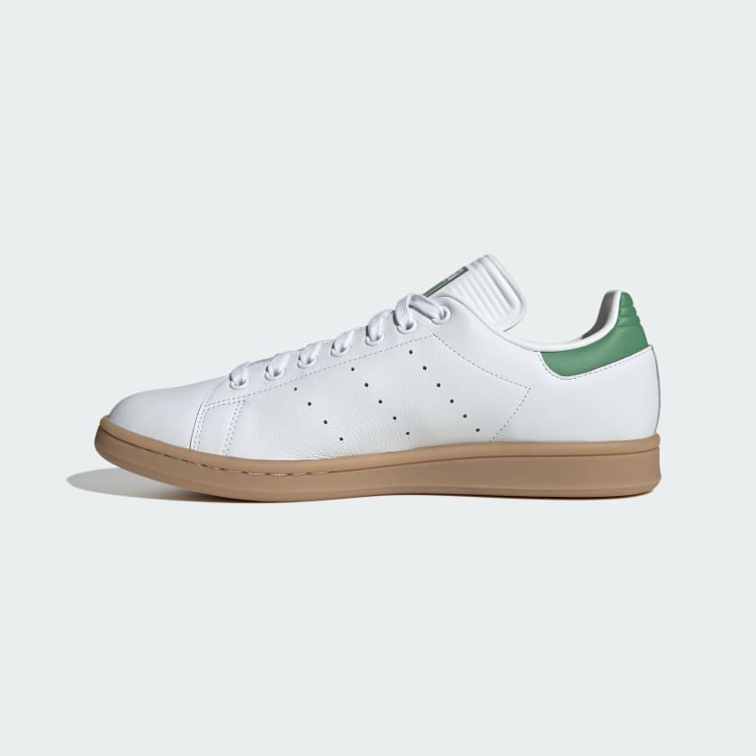 کفش سفید، سبز با زیره صمغی آدیداس مدل STAN SMITH SHOES