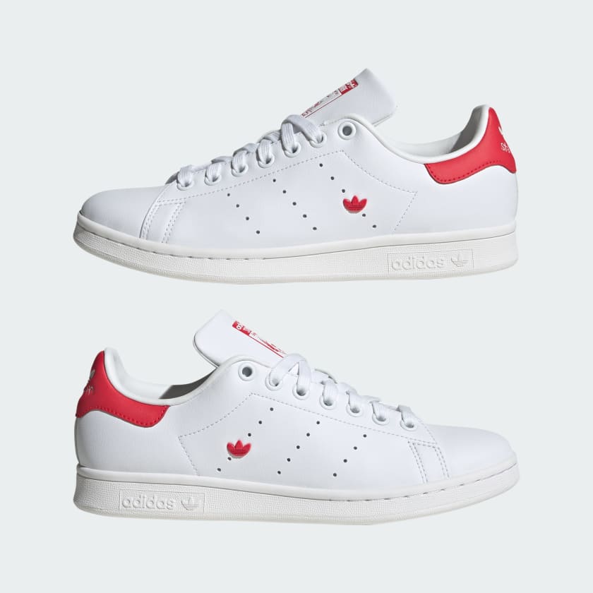 کفش سفید، قرمز آدیداس مدل STAN SMITH SHOES