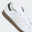 کفش سفید، مشکی با زیره قهوه ای آدیداس مدل STAN SMITH SHOES