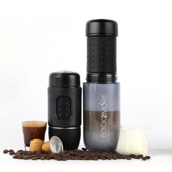 قهوه ساز مسافرتی استارسو مدل Staresso Travel Coffee Maker and Rock2more Milk Frother