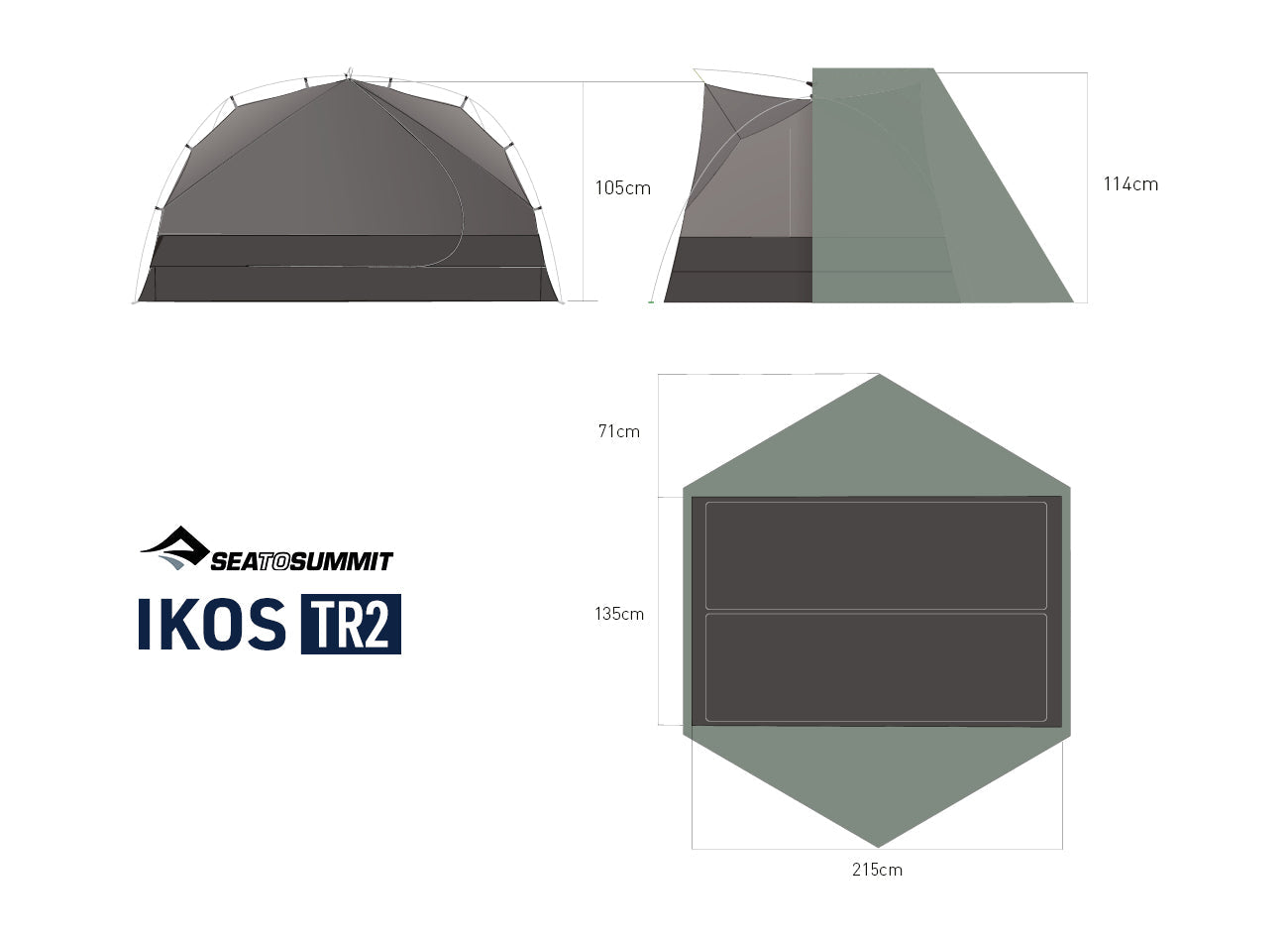 چادر مسافرتی سی تو سامیت دو نفره مدل Ikos TR2