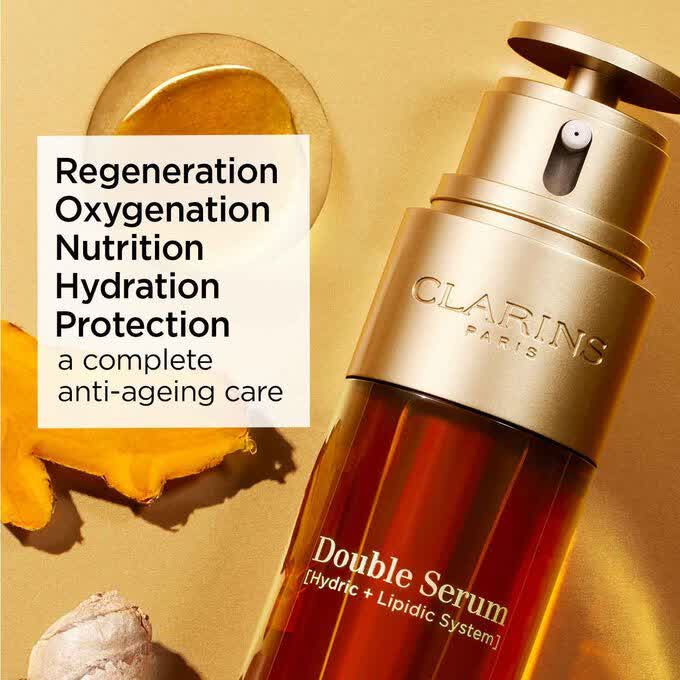 سرم ضد چروک کلارنس مدل Double Serum Light Texture