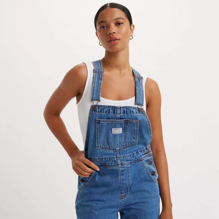 لباس زنانه آبی لیوایز مدل VINTAGE DENIM OVERALLS