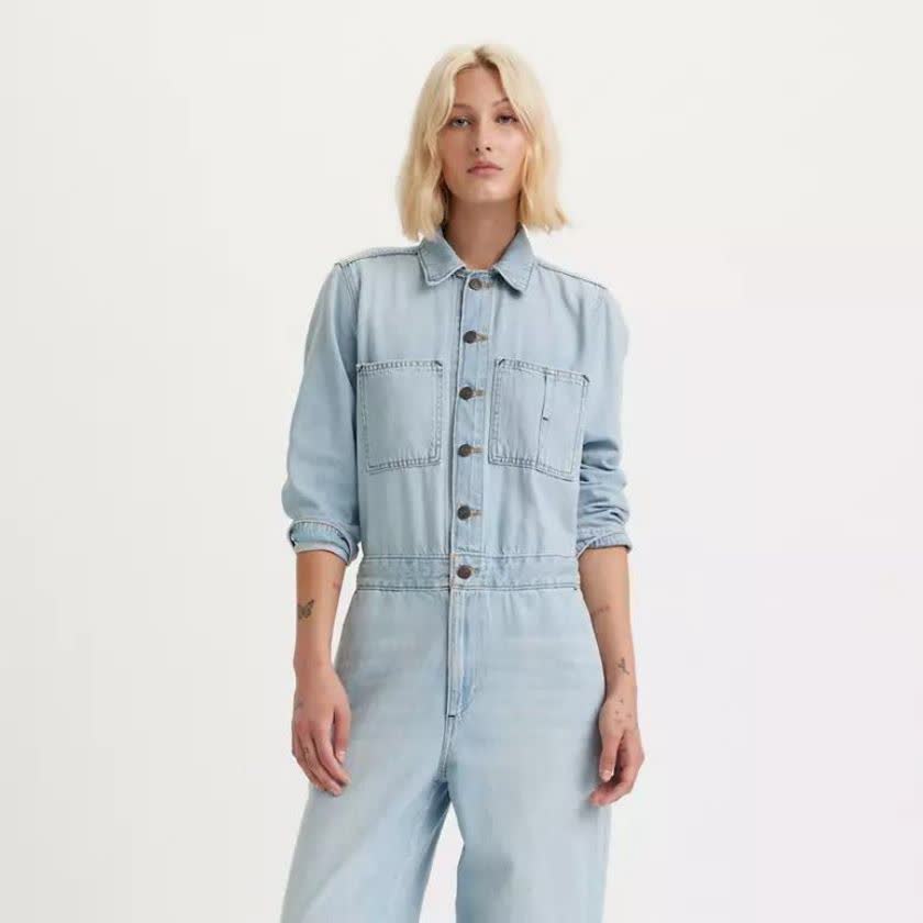 لباس زنانه آبی لیوایز مدل ICONIC LIGHTWEIGHT JUMPSUIT