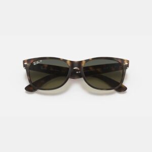 عینک آفتابی فریم لاک پشت صیقلی با لنز سبز ری بن مدل NEW WAYFARER CLASSIC