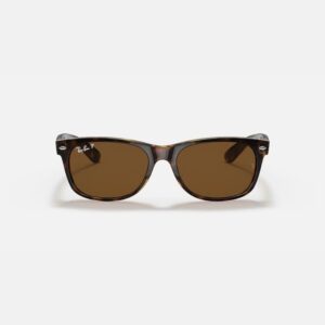 عینک آفتابی فریم لاک پشت صیقلی با لنز سبز ری بن مدل NEW WAYFARER CLASSIC